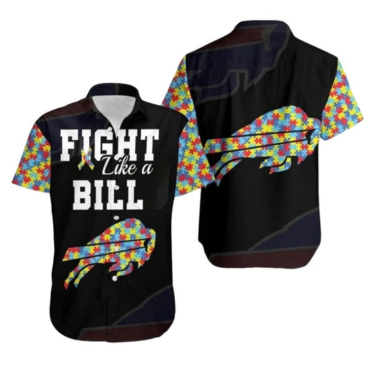 Buffalo Bills Fight Like Bills Autism Support Hawaiian Shirt - Moonbestprint