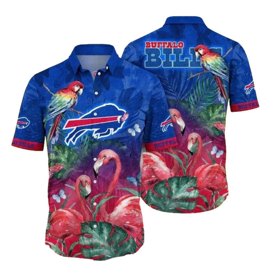 Buffalo Bills Flamingo And Tropical Flower Hawaiian Shirt - Moonbestprint