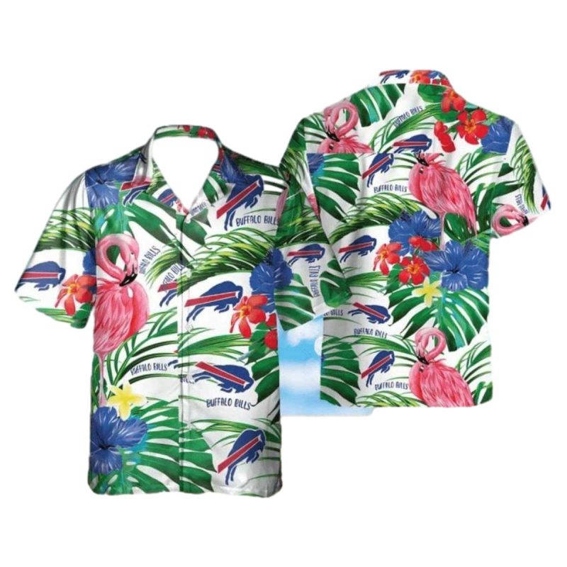 Buffalo Bills Flamingo Tropical Floral Hawaiian Shirt - Moonbestprint