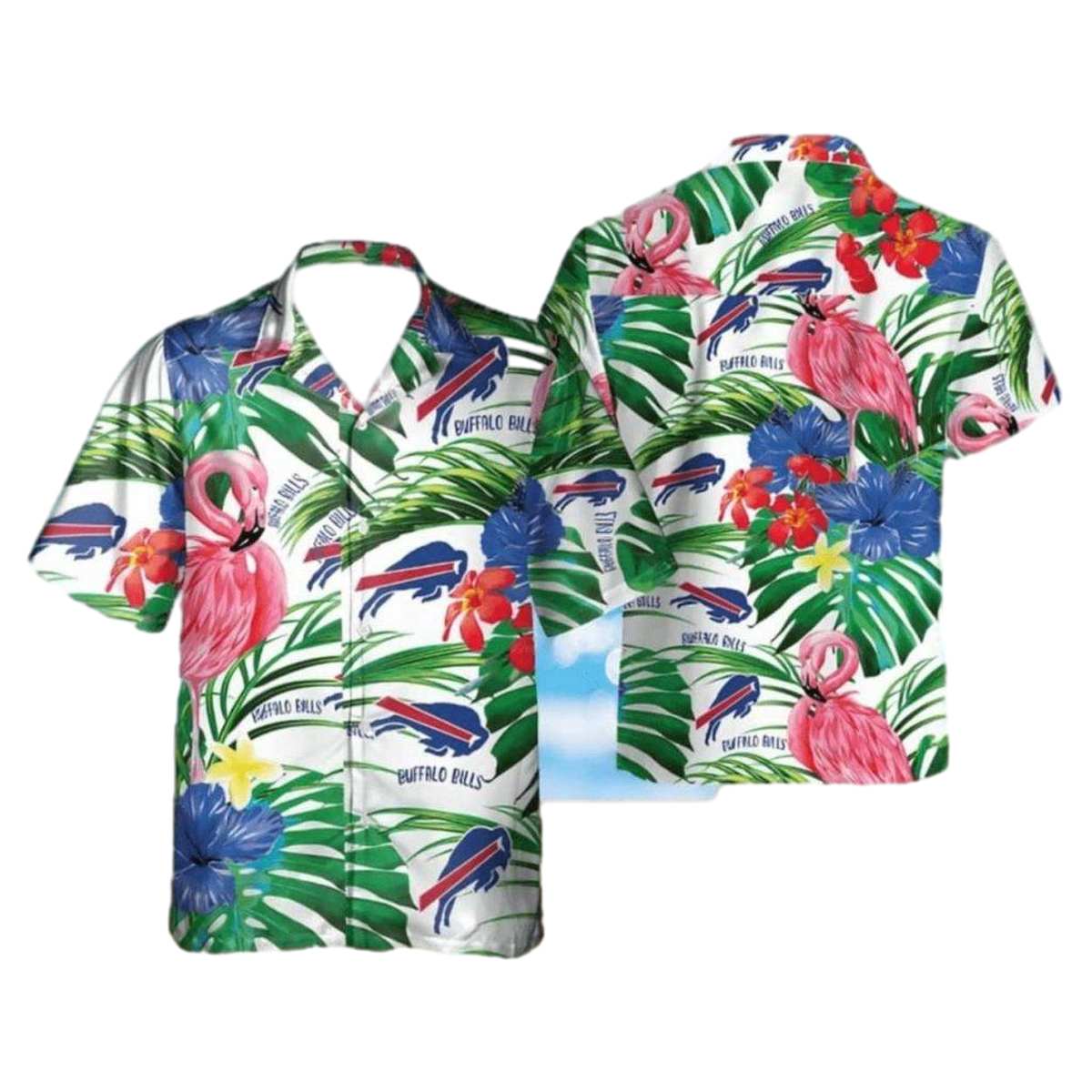 Buffalo Bills Flamingo Tropical Floral Hawaiian Shirt - Moonbestprint