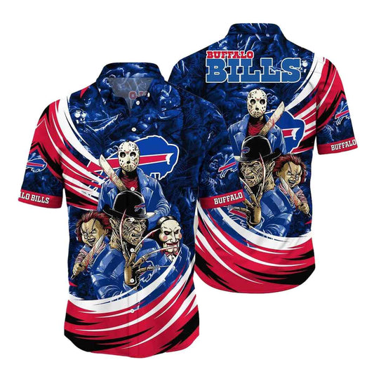 Buffalo Bills Halloween Horror Movies Hawaiian Shirt - Moonbestprint