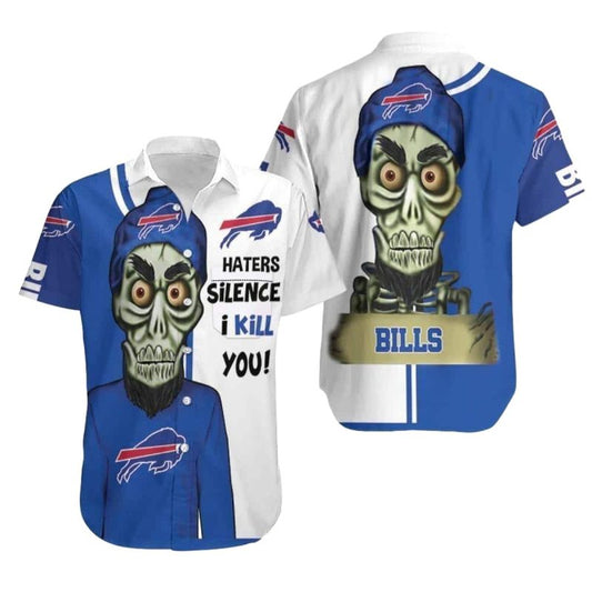 Buffalo Bills Haters Silence I Kill You Hawaiian Shirt - Moonbestprint