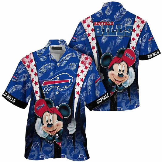 Buffalo Bills Logo Mickey Mouse Disney Hawaiian Shirt - Moonbestprint
