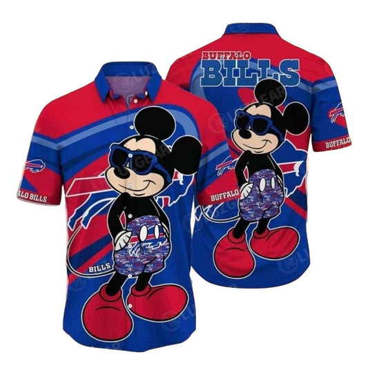 Buffalo Bills Mickey Graphic Edition Funny Fan Hawaiian Shirt - Moonbestprint