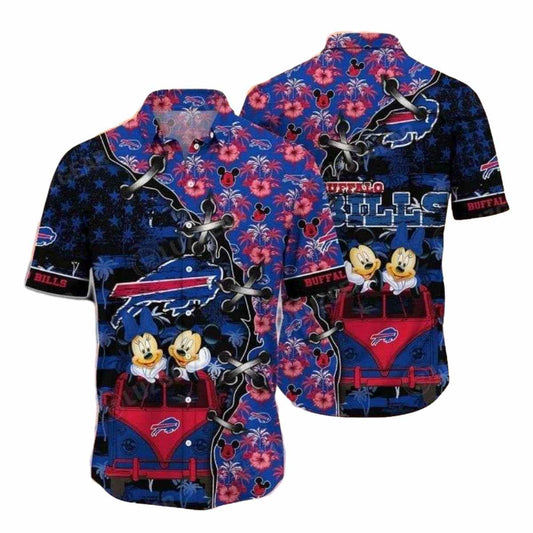 Buffalo Bills Mickey And Minnie Hawaiian Shirt - Moonbestprint