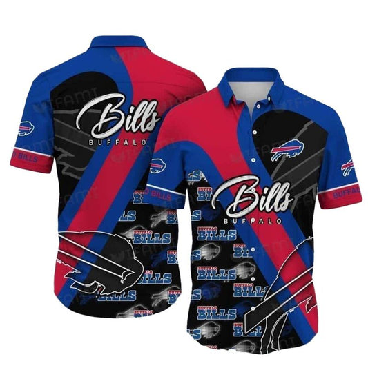 Buffalo Bills Multi Logo Hawaiian Shirt - Moonbestprint