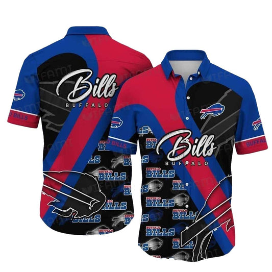 Buffalo Bills Multi Logo Hawaiian Shirt - Moonbestprint