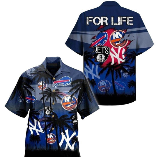 Buffalo Bills New York Yankees Summer Beach Hawaiian Shirt - Moonbestprint