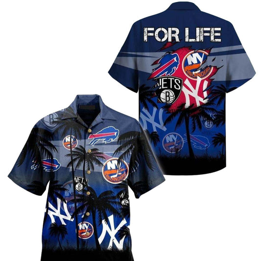 Buffalo Bills New York Yankees Summer Beach Hawaiian Shirt - Moonbestprint