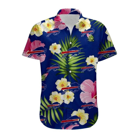 Buffalo Bills Palm Tree And Blue Theme Hawaiian Shirt - Moonbestprint