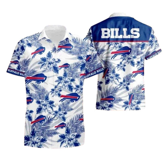 Buffalo Bills Paradise Blue Floral Hawaiian Shirt - Moonbestprint