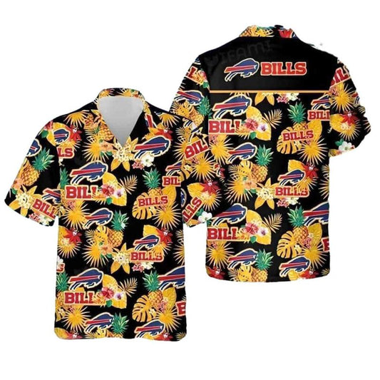 Buffalo Bills Pineapple Pattern Best Beach Gift Hawaiian Shirt - Moonbestprint