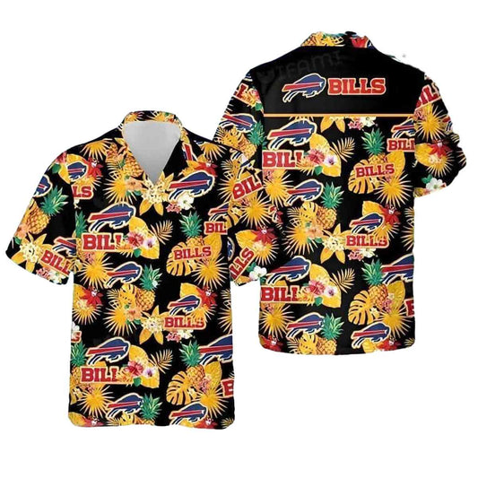Buffalo Bills Pineapple Pattern Best Beach Gift Hawaiian Shirt - Moonbestprint