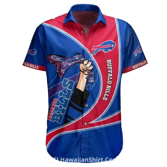 Buffalo Bills Red And Blue Superhero Graphic Hawaiian Shirt - Moonbestprint