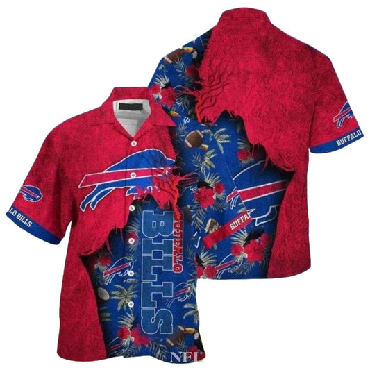 Buffalo Bills Red Hibiscus And Jesus Hawaiian Shirt - Moonbestprint