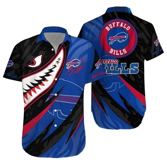 Buffalo Bills Sharks Jaw Hawaiian Shirt - Moonbestprint