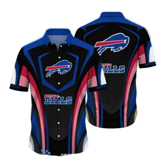 Buffalo Bills Sleek Modern Futuristic Graphics Hawaiian Shirt - Moonbestprint