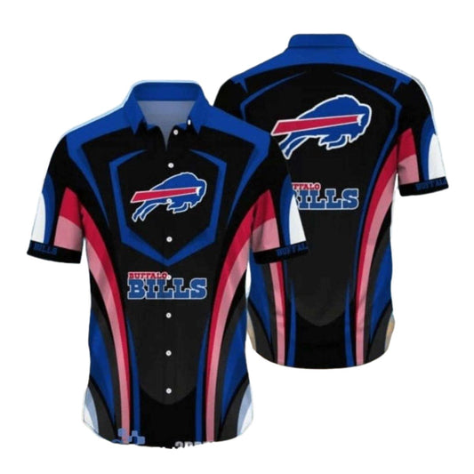 Buffalo Bills Sleek Modern Futuristic Graphics Hawaiian Shirt - Moonbestprint