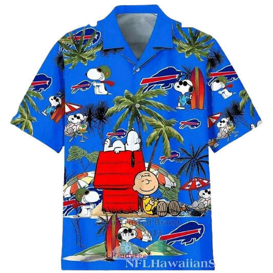 Buffalo Bills Snoopy Character Cartoon Beach Vibes Hawaiian Shirt - Moonbestprint