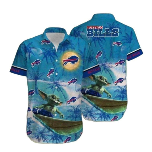 Buffalo Bills Star Wars Baby Yoda Hawaiian Shirt - Moonbestprint