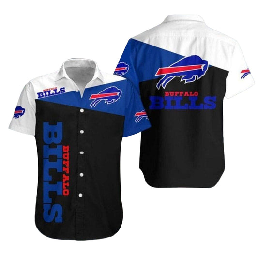 Buffalo Bills Striped Red White And Blue Hawaiian Shirt - Moonbestprint