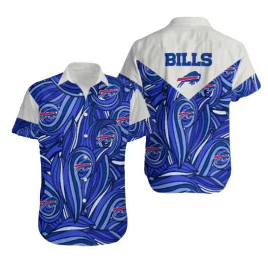 Buffalo Bills Stylish Blue Swirl Hawaiian Shirt - Moonbestprint