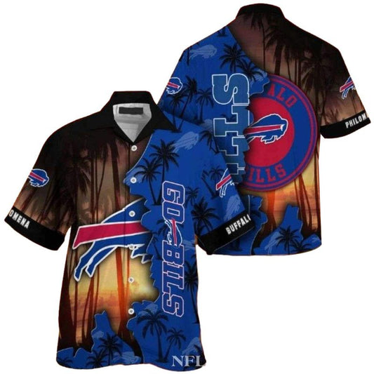 Buffalo Bills Sunset Goals Hawaiian Shirt - Moonbestprint