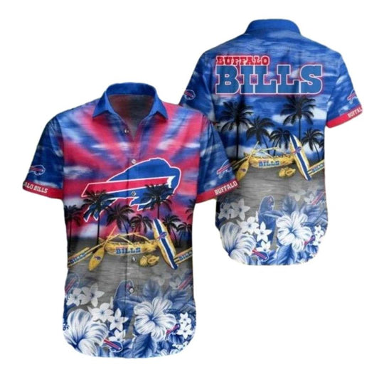 Buffalo Bills Sunset Palms Hawaiian Shirt - Moonbestprint