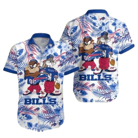 Buffalo Bills Taz And Bugs Hawaiian Shirt - Moonbestprint