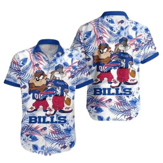 Buffalo Bills Taz And Bugs Hawaiian Shirt - Moonbestprint