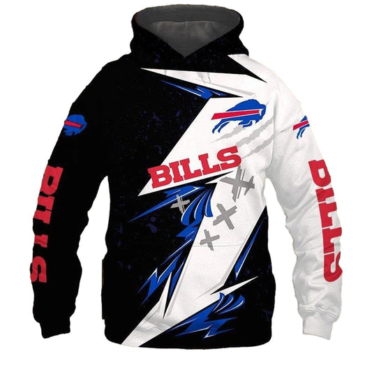 Buffalo Bills Thunder Graphic Gift For Men AOP Hoodie -  Moonbestprint
