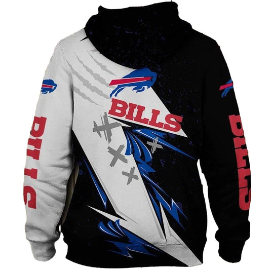 Buffalo Bills Thunder Graphic Gift For Men AOP Hoodie -  Moonbestprint