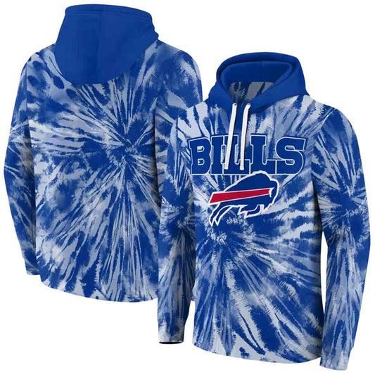 Buffalo Bills Tie Dye Blue Pattern AOP Hoodie -  Moonbestprint