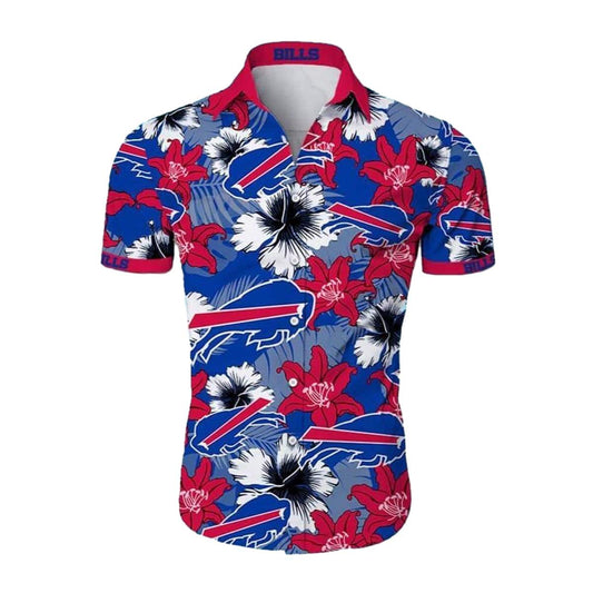 Buffalo Bills Tropical Flower Pattern Hawaiian Shirt - Moonbestprint