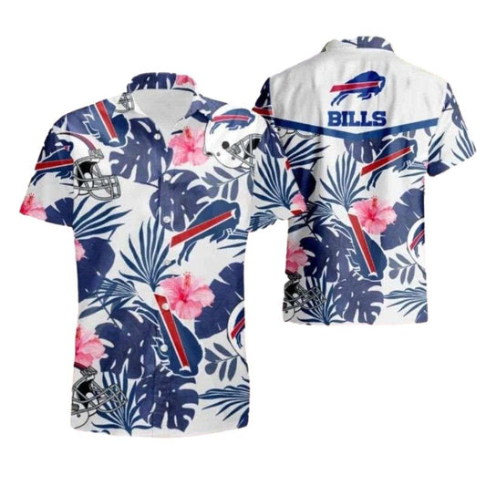 Buffalo Bills Tropical Helmet Hawaiian Shirt - Moonbestprint