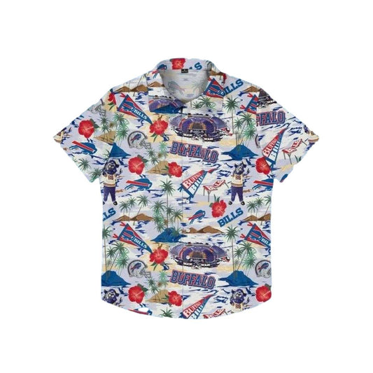 Buffalo Bills Tropical Stadium And Hibiscus Hawaiian Shirt - Moonbestprint