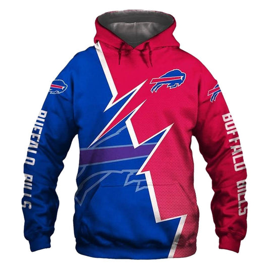 Buffalo Bills Zigzag Graphic Gift For Fans AOP Hoodie -  Moonbestprint