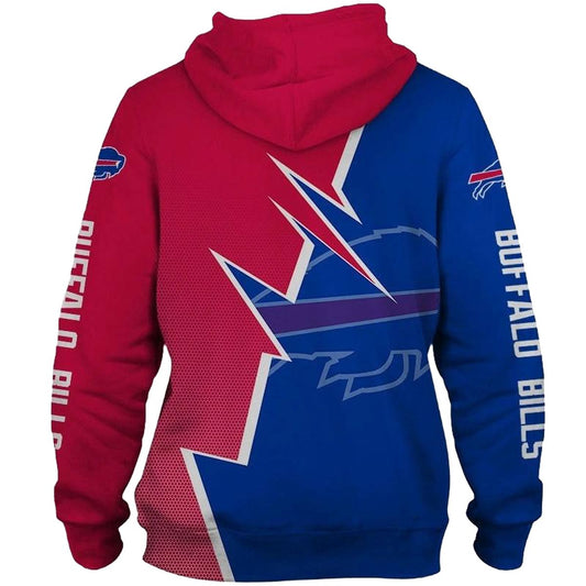 Buffalo Bills Zigzag Graphic Gift For Fans AOP Hoodie -  Moonbestprint