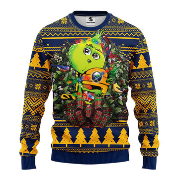 Buffalo Sabres Grinch Hug Ugly Christmas Sweater, Grinch Xmas Sweater Moonbestprint