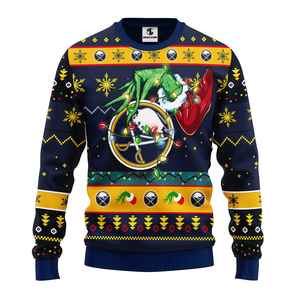 Buffalo Sabres Grinch Ugly Christmas Sweater, Grinch Xmas Sweater Moonbestprint