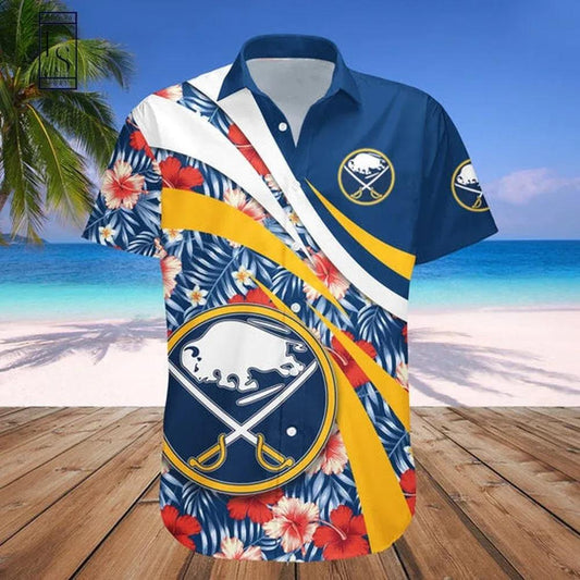 Buffalo Sabres Hawaii Shirt Hibiscus Sport Style, NHL Hawaiian Shirt Moonbestprint