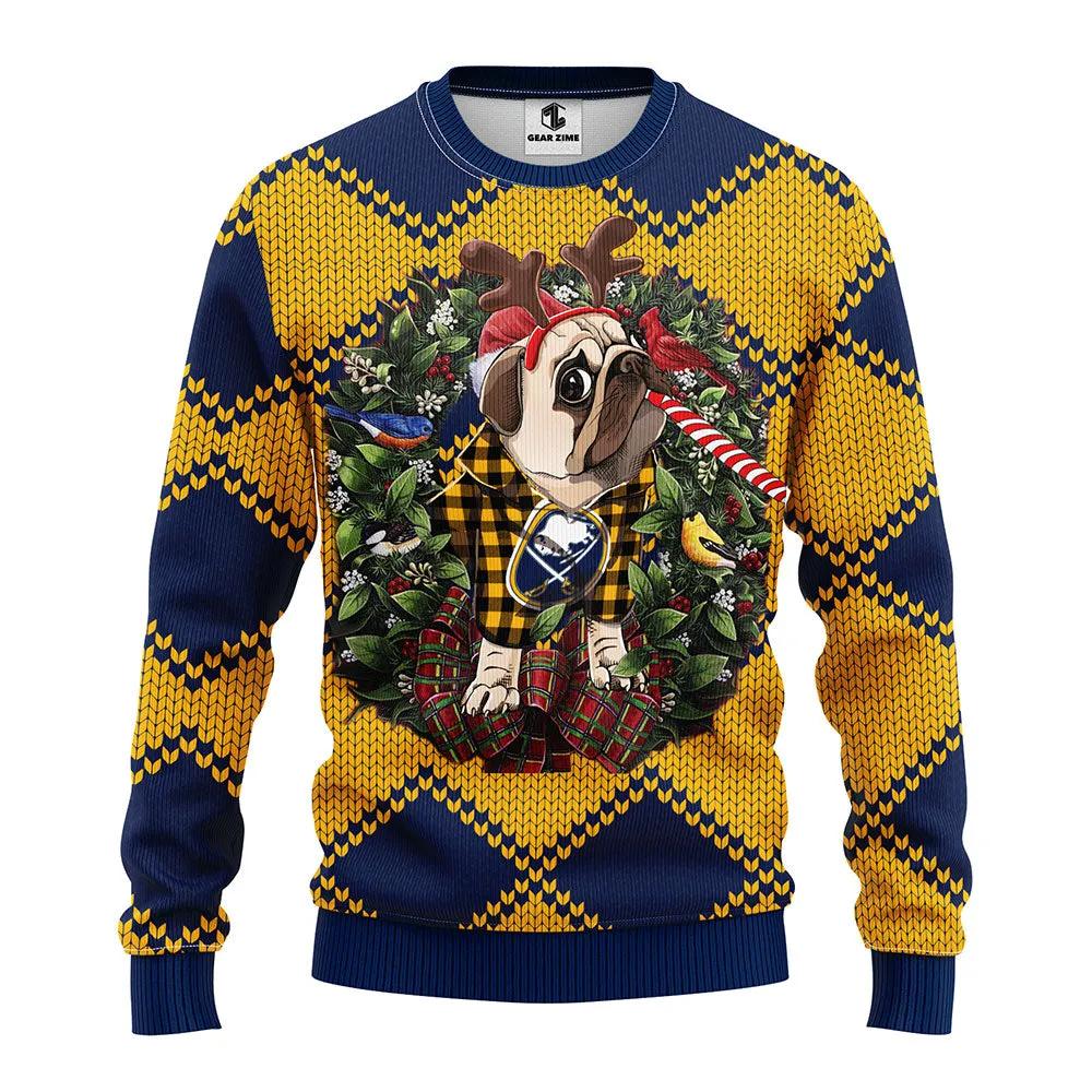 Buffalo Sabres Pub Dog Ugly Christmas Sweater, NHL Christmas Sweater Moonbestprint