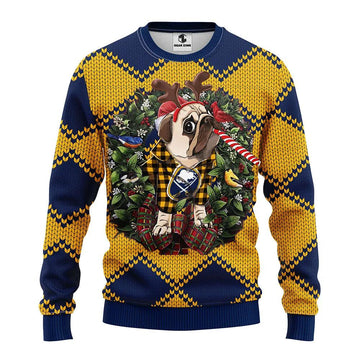 Buffalo Sabres Pub Dog Ugly Christmas Sweater, NHL Christmas Sweater Moonbestprint