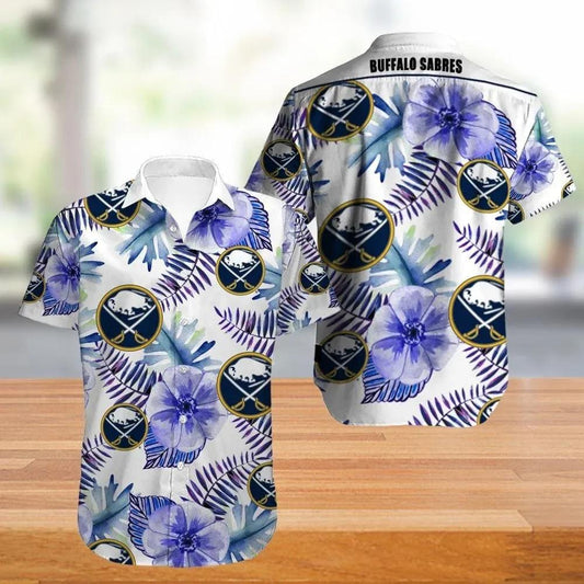 Buffalo Sabres Tropical Flowers Summer Hawaiian Shirt, NHL Hawaiian Shirt Moonbestprint