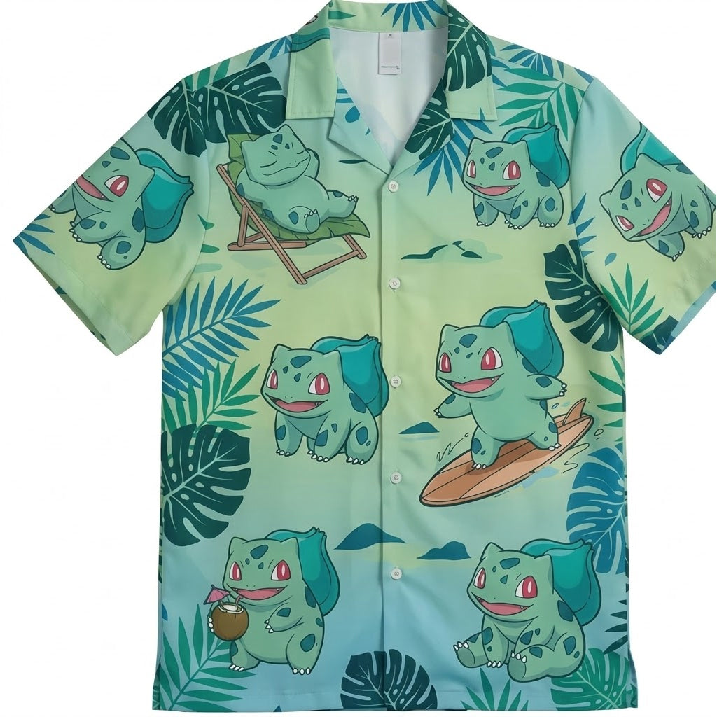 Bulbasaur Jungle Summer 2026 Hawaiian Shirt – Moonbestprint