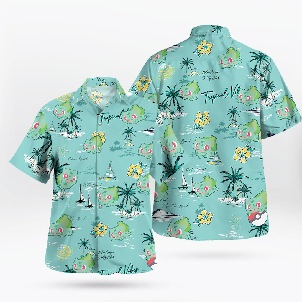 Bulbasaur Ocean Breeze Hawaiian Shirt Tropical Sea Style – Moonbestprint