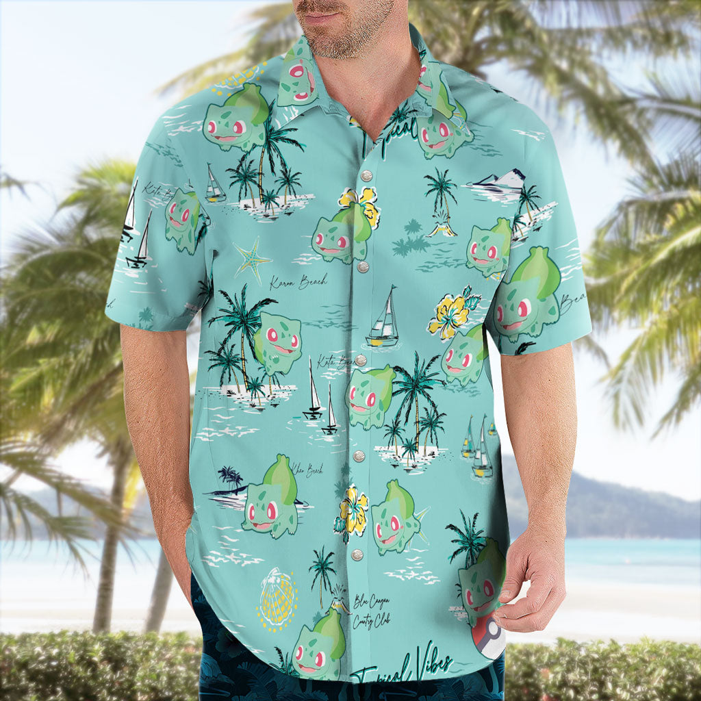 Bulbasaur Ocean Breeze Hawaiian Shirt Tropical Sea Style – Moonbestprint