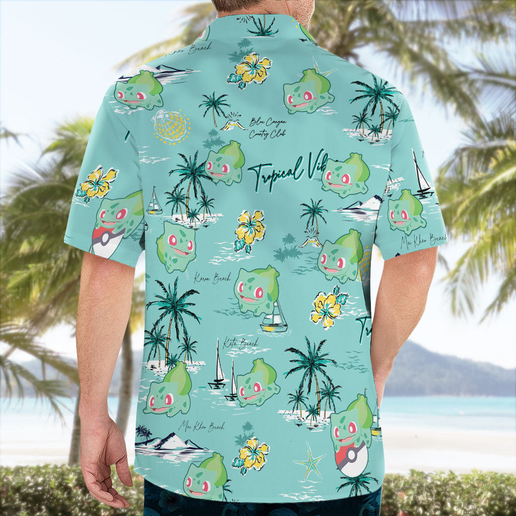 Bulbasaur Ocean Breeze Hawaiian Shirt Tropical Sea Style – Moonbestprint