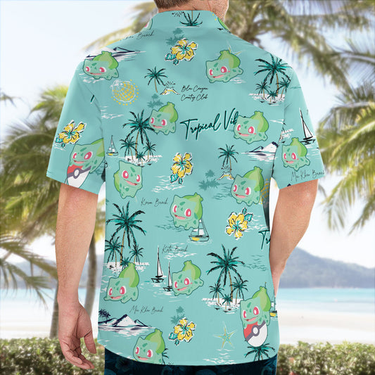 Bulbasaur Ocean Breeze Hawaiian Shirt Tropical Sea Style – Moonbestprint