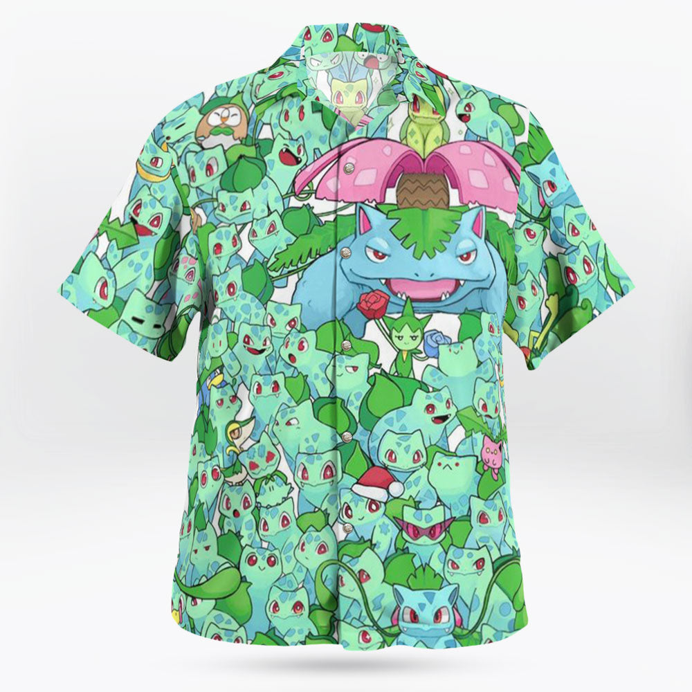 Bulbasaur Pokemon Hawaiian Shirt For Men And Women – Moonbestprint